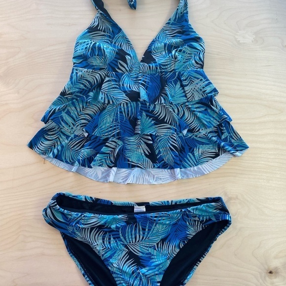 Time and Tru Two Piece Swim Suit size large (10-12) (EP) - Picture 5 of 11